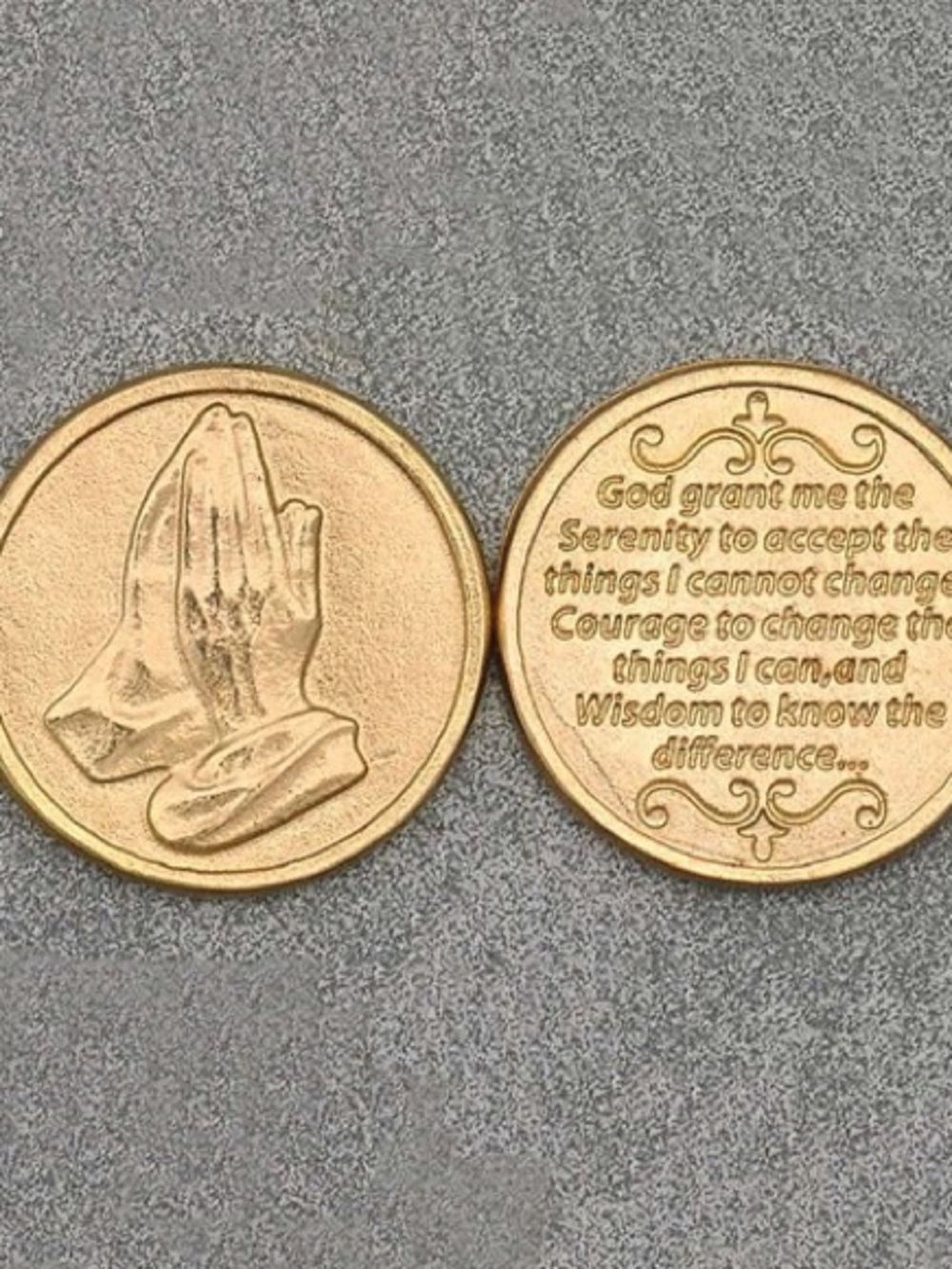 Serenity Prayer Gold-Tone Pocket Token - Italian Made